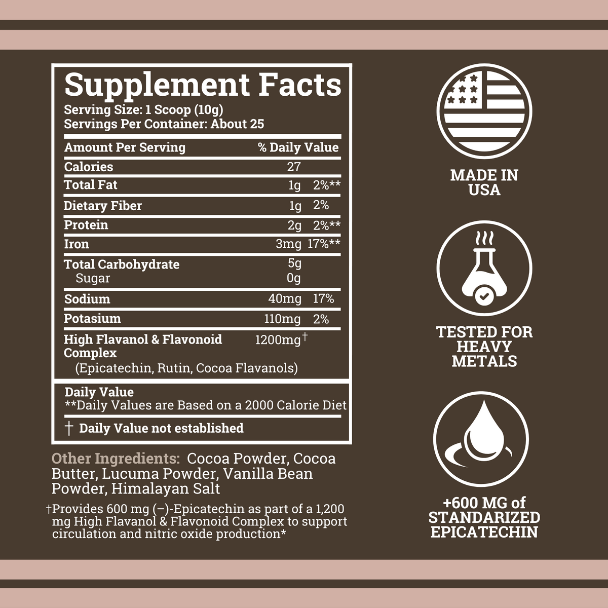 Supercharged Cocoa Flavanols + Flavonoids 1200MG