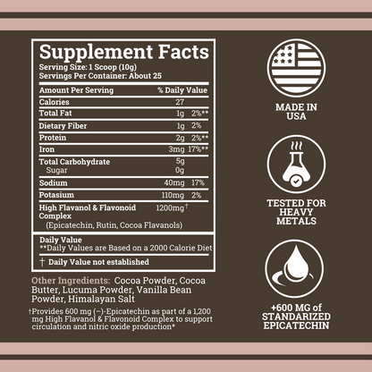 Supercharged Cocoa Flavanols + Flavonoids 1200MG